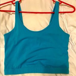Turquoise crop top tank